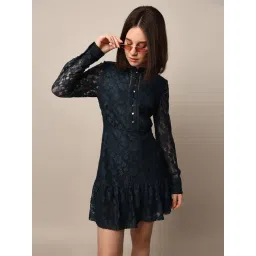 Only Navy Lace A Line Dress-picture-22