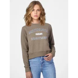 Only Olive Printed Crop Sweatshirt-picture-21