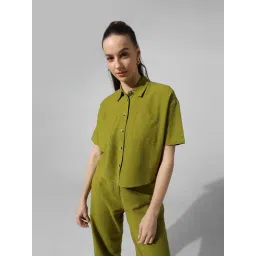 Only Olive Regular Fit Crop Shirt-picture-16