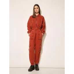 Only Orange Cotton Regular Fit Jumpsuit-picture-40
