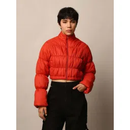 Only Orange Cropped Puffer Jacket-picture-14