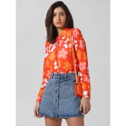 Only Orange Floral Print Shirt-picture-33