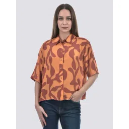 Only Orange Peel Regular Fit Printed Shirt-picture-33