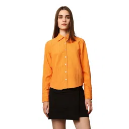 Only Orange Plain Shirt image 1
