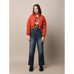Only Orange Regular Fit Puffer Jacket image 5