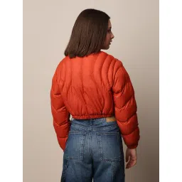 Only Orange Regular Fit Puffer Jacket image 3