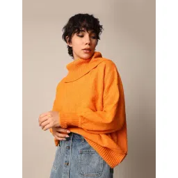 Only Orange Regular Fit Pullover-image-4