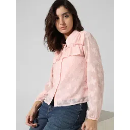 Only Peach Self Design Shirt-picture-24