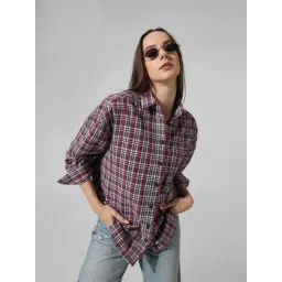 Only Pink Checks Oversized Shirt-picture-32