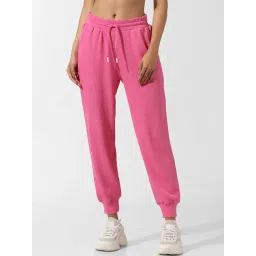 Only Pink Cotton Regular Fit High Rise Joggers-picture-22