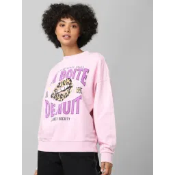Only Pink Graphic Print Sweatshirt-picture-38