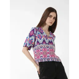Only Purple & Pink Viscose Printed Shirt-picture-43
