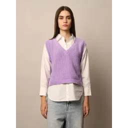 Only Purple Mock Shirt Pullover-picture-25