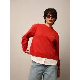 Only Red Graphic Print Sweatshirt-picture-10