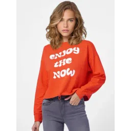 Only Red Printed Sweatshirt image 1
