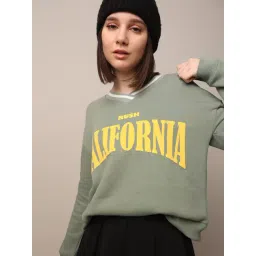 Only Sage Green & Yellow Graphic Print Sweatshirt-picture-17