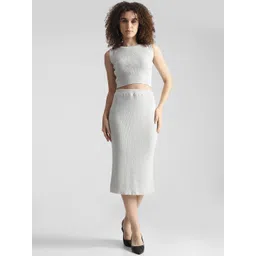 ONLY Striped Midi Straight Skirt-picture-10