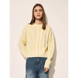 Only Sunlight Regular Fit Self Pattern Pullover-picture-14