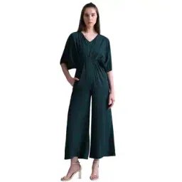 only V-Neck Jumpsuit with Insert Pockets-picture-19