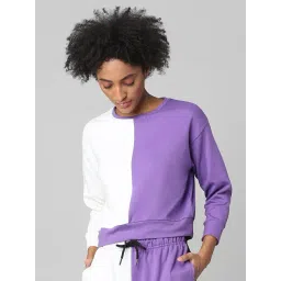 Only White & Purple Round Neck Sweatshirt-picture-26