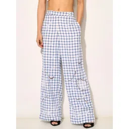 Only White Cotton Checks Pants-picture-48