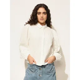 Only White Cotton Embroidery Shirt-picture-31