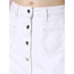 Only White Cotton Mini Skorts image 5