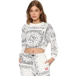 Only White Printed Cotton Crop Sweatshirt-picture-35