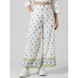 Only White Printed Relaxed Fit High Rise Pants-picture-17