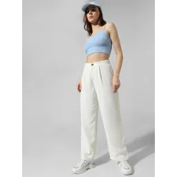 Only White Regular Fit High Rise Pants image 4