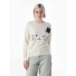 Only White Viscose Solid Pullover-picture-26