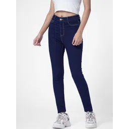 ONLY Women Blue Skinny Fit High-Rise Jeans-picture-22