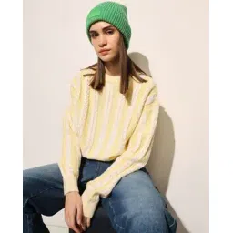 only Women Cable-Knit Round-Neck Pullover-picture-23