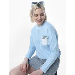 ONLY Women Cotton Round Neck Sweatshirt-picture-37