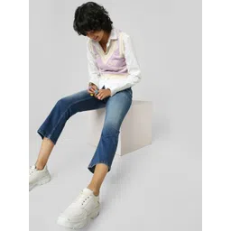 ONLY Women Flared Light Fade Cotton Jeans-image-48