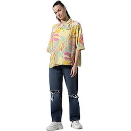 only Women Floral Opaque Printed Oversized Casual Shirt-picture-21