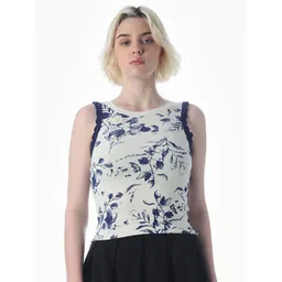 ONLY Women Floral Printed Pockets Slim Fit T-shirt-picture-17