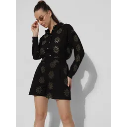 ONLY Women Floral Printed Schiffli High-Rise Pure Cotton Shorts-picture-16