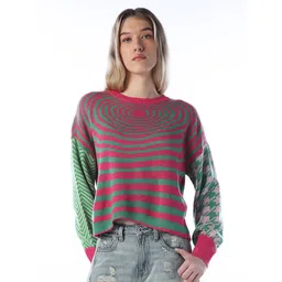 ONLY Women Geometric Printed Round Neck Pullover-image-42