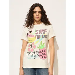 ONLY Women Graphic Printed Round Neck Cotton T-shirt-image-27