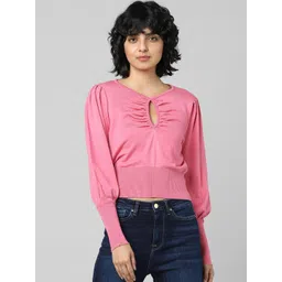 ONLY Women Pink Crop Pullover ONLSWEET L/S DETAIL PUL, Pink Flamb, XS-picture-11