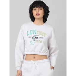 ONLY Women Printed Cotton Onlroll Crop Sweatshirt-picture-40