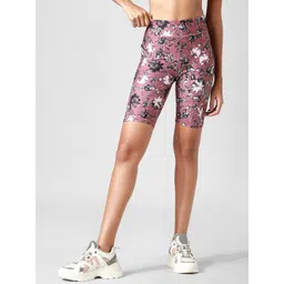 ONLY Women Printed Slim Fit High-Rise Training Onpbaui Hw Train Shorts,Deco Rose,XS-picture-13