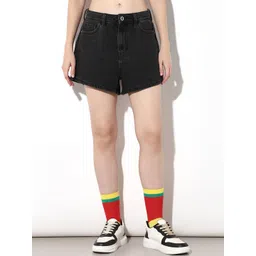 ONLY Women Solid Regular Fit Denim Shorts-picture-41