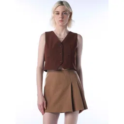 ONLY Women Solid V-Neck Waistcoat-image-17