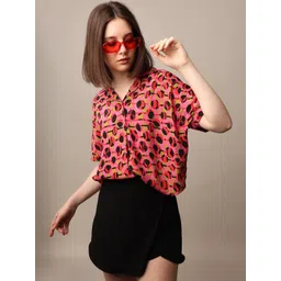 ONLY Women Spread Collar Abstract Printed Casual Shirt-picture-24