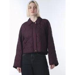 ONLY Women Spread Collar Self Design Padded Jacket-picture-26