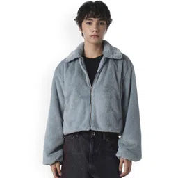 ONLY Women Spread Collar Solid Parka Jacket-picture-15