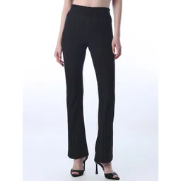 ONLY Women Striped Flared High-Rise Regular Trousers-picture-31