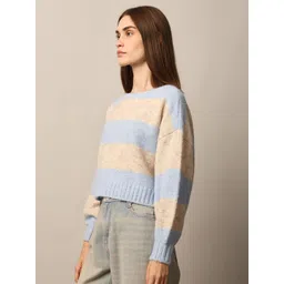 ONLY Women Striped Regular Winter Pullover image 3